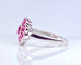 Bague en or blanc 18 carats, rubis et diamants 58 Facettes AB733