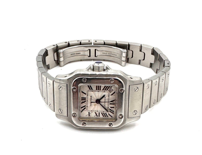 Montre Cartier Santos Galbée - Montre dame automatique en acier 58 Facettes 260049