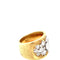Bague 54 Mario Buccellati - Bague vintage en or jaune, or blanc et diamants 58 Facettes
