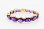 Bracelet Bracelet rivière en or 14 carats et imitations améthyste 58 Facettes 11436