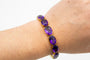 Bracelet Bracelet rivière en or 14 carats et imitations améthyste 58 Facettes 11436