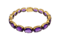 Bracelet Bracelet rivière en or 14 carats et imitations améthyste 58 Facettes 11436
