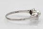 Bague 53 Bague vintage en or blanc avec diamants et perle 58 Facettes 10828
