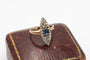 Bague 53 Bague ancienne en or jaune avec saphir et diamants 58 Facettes 10078