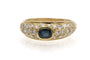 Bague 58 Bague vintage française en or jaune, saphir et diamants 58 Facettes 12078