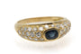 Bague 58 Bague vintage française en or jaune, saphir et diamants 58 Facettes 12078