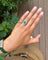 Bague 56 Pompadour - Bague en or blanc, émeraude et diamants 58 Facettes pompa s