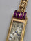 Montre Jaeger-LeCoultre - Montre Duoplan en or jaune 18 ct et saphir rose 58 Facettes rtf