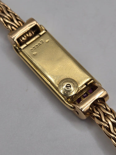 Montre Jaeger-LeCoultre - Montre Duoplan en or jaune 18 ct et saphir rose 58 Facettes rtf