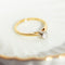 Bague 57 Bague solitaire vintage en or jaune et diamant 0,30 ct 58 Facettes