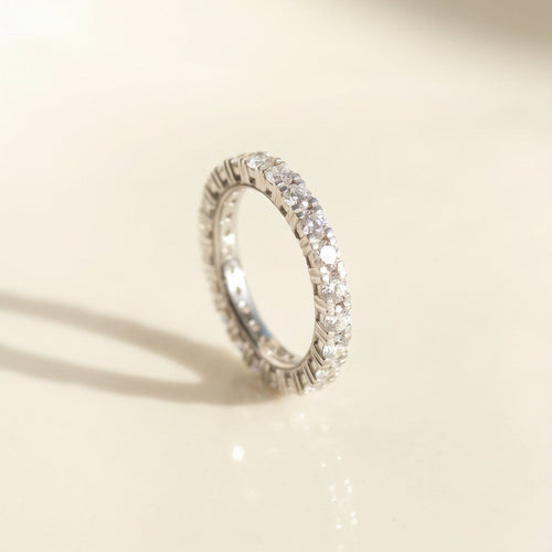 Bague 53 Eternity - Bague en or blanc et diamants 58 Facettes