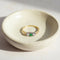 Bague 54 Bague vintage en or jaune 585 avec émeraude et diamants 58 Facettes