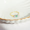 Bague 54 Bague vintage en or jaune 585 avec émeraude et diamants 58 Facettes