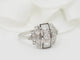 Bague 51 Art déco - Bague en or blanc, platine et diamants 58 Facettes 33255