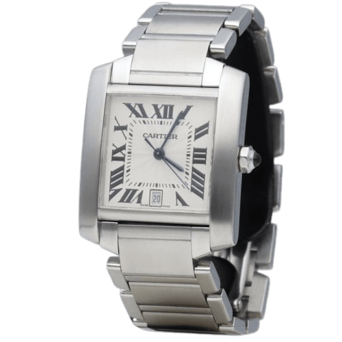 Montre Cartier Tank Française - Montre en acier 58 Facettes MT45215
