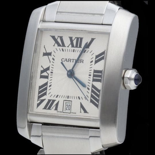Montre Cartier Tank Française - Montre en acier 58 Facettes MT45215