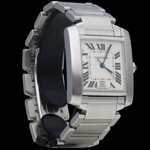 Montre Cartier Tank Française - Montre en acier 58 Facettes MT45215