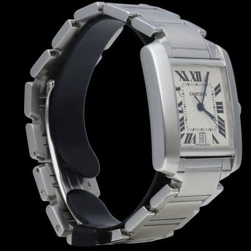 Montre Cartier Tank Française - Montre en acier 58 Facettes MT45215