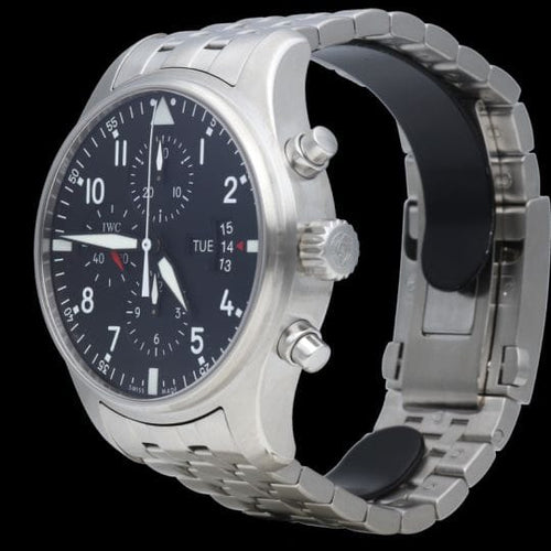 Montre IWC Pilot - Montre chronographe en acier 58 Facettes MT46867
