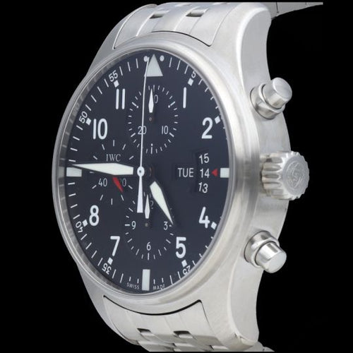 Montre IWC Pilot - Montre chronographe en acier 58 Facettes MT46867