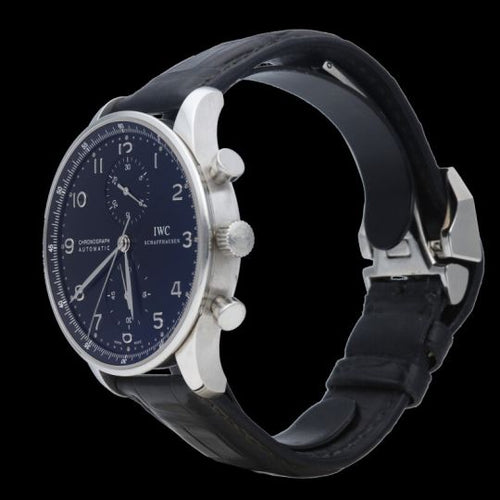 Montre IWC Portugieser - Montre chronographe en acier 58 Facettes MT46838