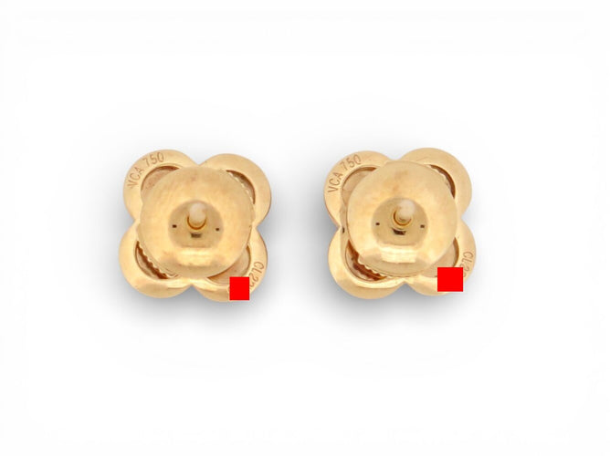 Boucles d'oreilles Van Cleef & Arpels Pure Alhambra - Boucles d'oreilles en or jaune 58 Facettes 273334