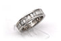 Bague 52 Alliance américaine - Bague en or blanc et diamants baguette 58 Facettes 23831
