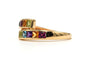 Bague 54 Bague contemporaine en or jaune 18 carats, grenats, citrines, améthystes, péridots et topazes 58 Facettes B881