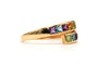 Bague 54 Bague contemporaine en or jaune 18 carats, grenats, citrines, améthystes, péridots et topazes 58 Facettes B881