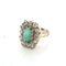Bague 53 Bague en or jaune avec diamants et émeraude centrale 58 Facettes 377/26 C