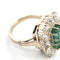 Bague 53 Bague en or jaune avec diamants et émeraude centrale 58 Facettes 377/26 C