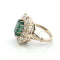Bague 53 Bague en or jaune avec diamants et émeraude centrale 58 Facettes 377/26 C