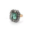 Bague 55 Bague en or jaune avec diamants et émeraude 58 Facettes 377/26 B