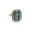 Bague 55 Bague en or jaune avec diamants et émeraude 58 Facettes 377/26 B