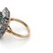 Bague 55 Bague en or jaune avec diamants et émeraude 58 Facettes 377/26 B