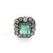 Bague 55 Bague en or jaune avec diamants et émeraude 58 Facettes 377/26 B