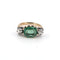 Bague 51 Bague en or jaune 18 ct avec diamants et émeraude 58 Facettes 377/26 G