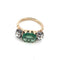 Bague 51 Bague en or jaune 18 ct avec diamants et émeraude 58 Facettes 377/26 G