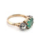 Bague 51 Bague en or jaune 18 ct avec diamants et émeraude 58 Facettes 377/26 G