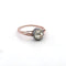 Bague 54 Bague en or rose 18 ct et argent avec diamant 58 Facettes 140/26 C