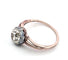 Bague 54 Bague en or rose 18 ct et argent avec diamant 58 Facettes 140/26 C