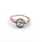 Bague 54 Bague en or rose 18 ct et argent avec diamant 58 Facettes 140/26 C