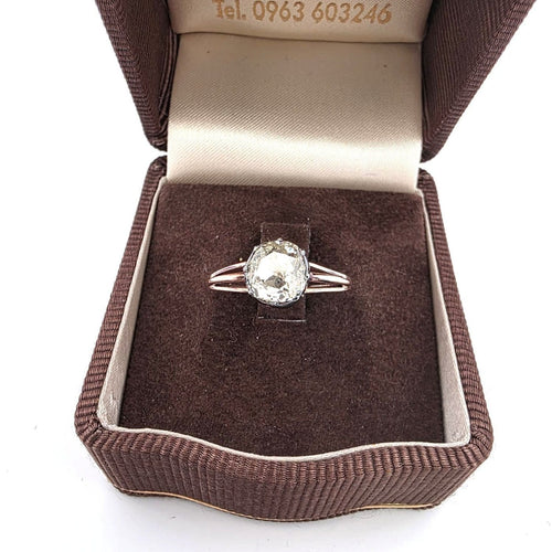 Bague 54 Bague en or rose 18 ct et argent avec diamant 58 Facettes 140/26 C