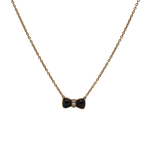 Collier Van Cleef & Arpels - Collier pendentif en or jaune, diamants et onyx 58 Facettes 50225