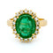 Bague 55 Bague cluster victorienne en or jaune 18k, émeraude et diamants 58 Facettes C1A17C6B35DA4811AFC6280F5189961A