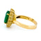 Bague 55 Bague cluster victorienne en or jaune 18k, émeraude et diamants 58 Facettes C1A17C6B35DA4811AFC6280F5189961A