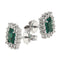 Boucles d'oreilles Boucles d'oreilles en or blanc, émeraudes IGI et diamants 58 Facettes G3957