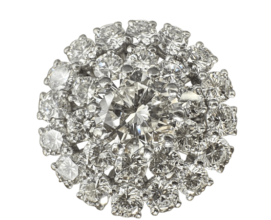 Bague 60 Bague marguerite en platine et diamants 58 Facettes Bague 05
