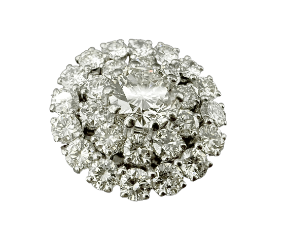 Bague 60 Bague marguerite en platine et diamants 58 Facettes Bague 05