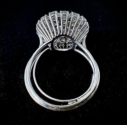 Bague 60 Bague marguerite en platine et diamants 58 Facettes Bague 05